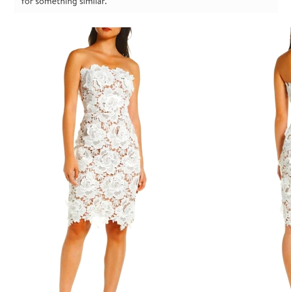 adelyn rae jade strapless lace dress